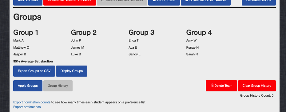 simple group generation screenshot 4