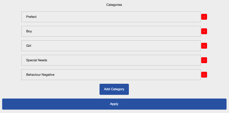step 2 enter student categories